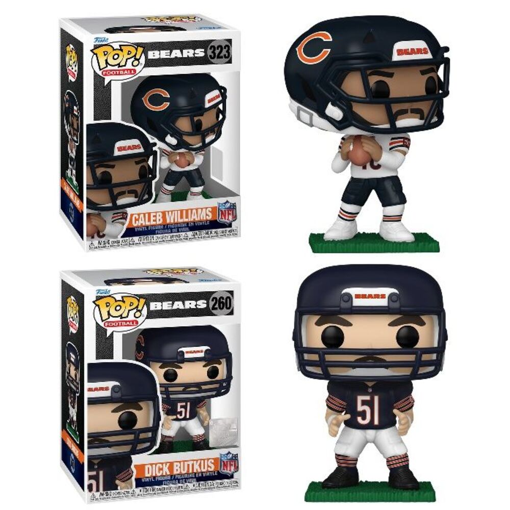 Caleb Williams / Dick Butkus (Chicago Bears) NFL Funko Pop! Combo